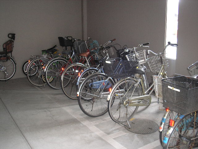 Parking lot. Bicycle-parking space