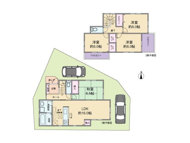 Floor plan. (No. 1 point), Price 33,800,000 yen, 4LDK, Land area 112.16 sq m , Building area 94.77 sq m