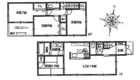 Floor plan. 30,800,000 yen, 4LDK, Land area 101.45 sq m , It is a building area of 93.15 sq m nice floor plan