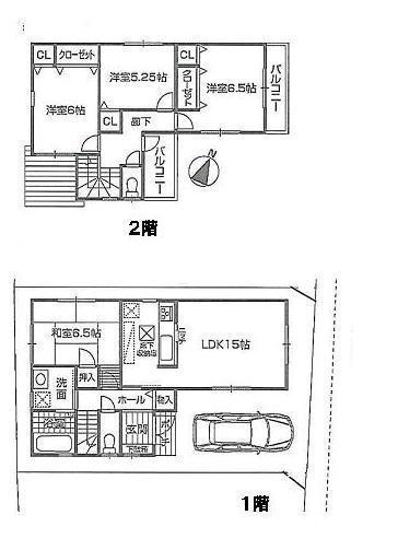 Floor plan. 30,900,000 yen, 4LDK, Land area 90.51 sq m , Building area 94.36 sq m