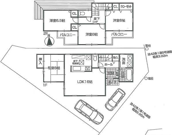 Floor plan. 35,800,000 yen, 4LDK, Land area 125.85 sq m , Building area 95.58 sq m