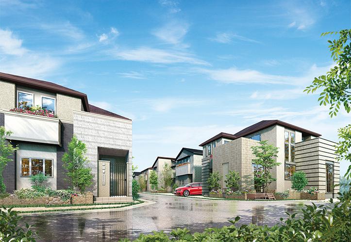 Construction completion expected view. Come true precisely because scale feeling of the 30 compartments than, Make a unified beautiful cityscape design.