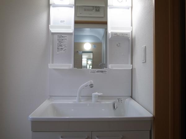 Wash basin, toilet. Vanity with excellent storage capacity and functionality