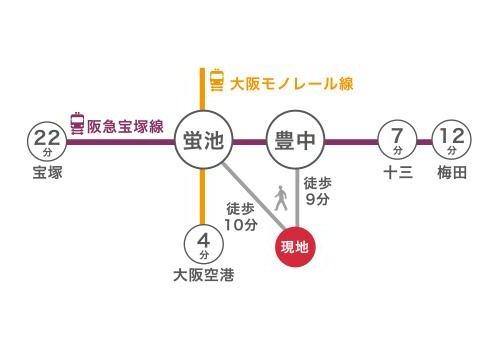 route map. Minutes 12 to the station, Commute ・ It is also useful to go to school.  ※ The time required of the web is one of the time during the day normal, transfer ・ Waiting time is not included.