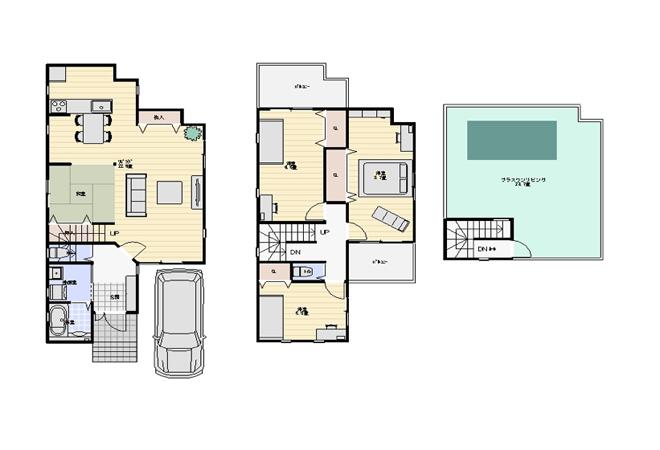 Other. Higashiizumigaoka reference Floor Spacious 22 Pledge more living space by adding a tatami space on the first floor. Equipped with a large closet on the second floor of each room.