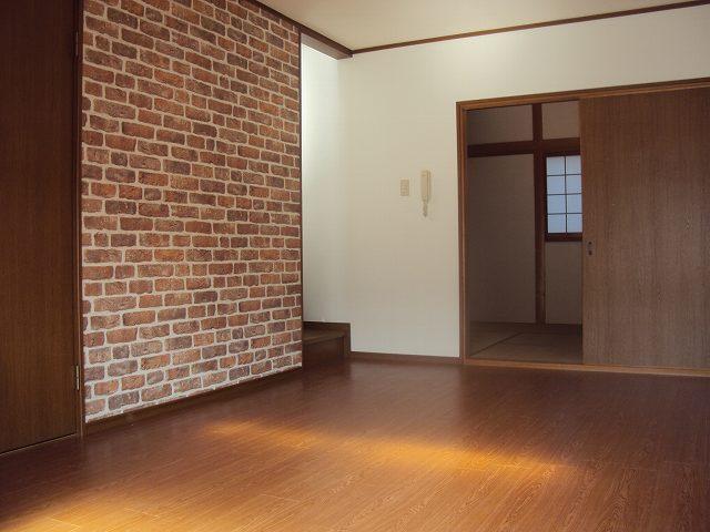 Living. Living room wall of the one-point eye-catching