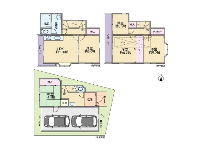Floor plan. 19,980,000 yen, 5LDK, Land area 60.24 sq m , Building area 118.69 sq m