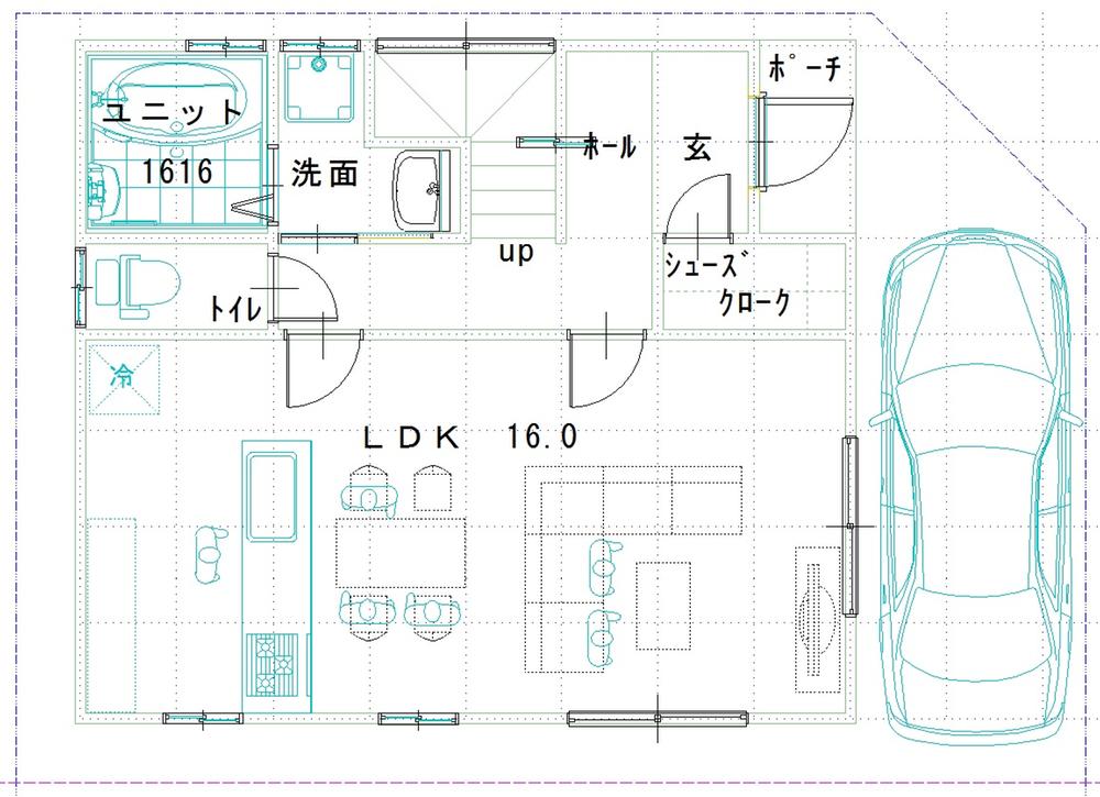 Compartment view + building plan example. Building plan example, Land price 19 million yen, Land area 71 sq m , Building price 18 million yen, The building area is 89.1 sq m 1 floor plan. It has taken to spread the LDK16.