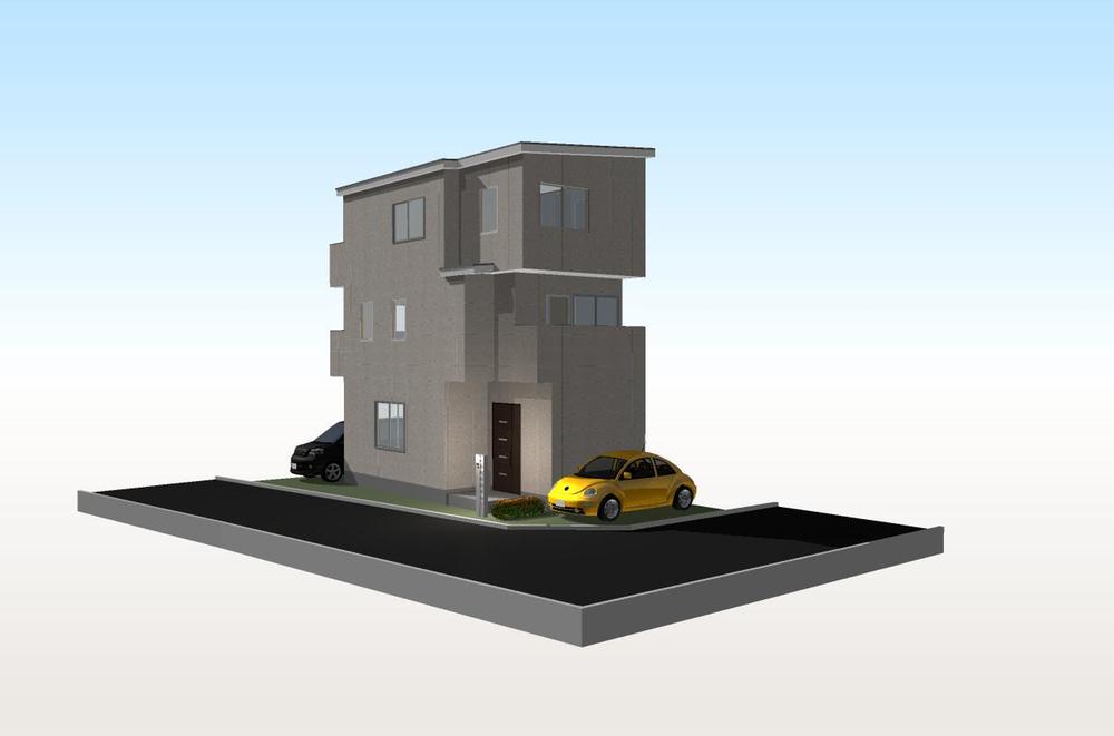 Rendering (appearance). (No. 1 place) Rendering Corner lot