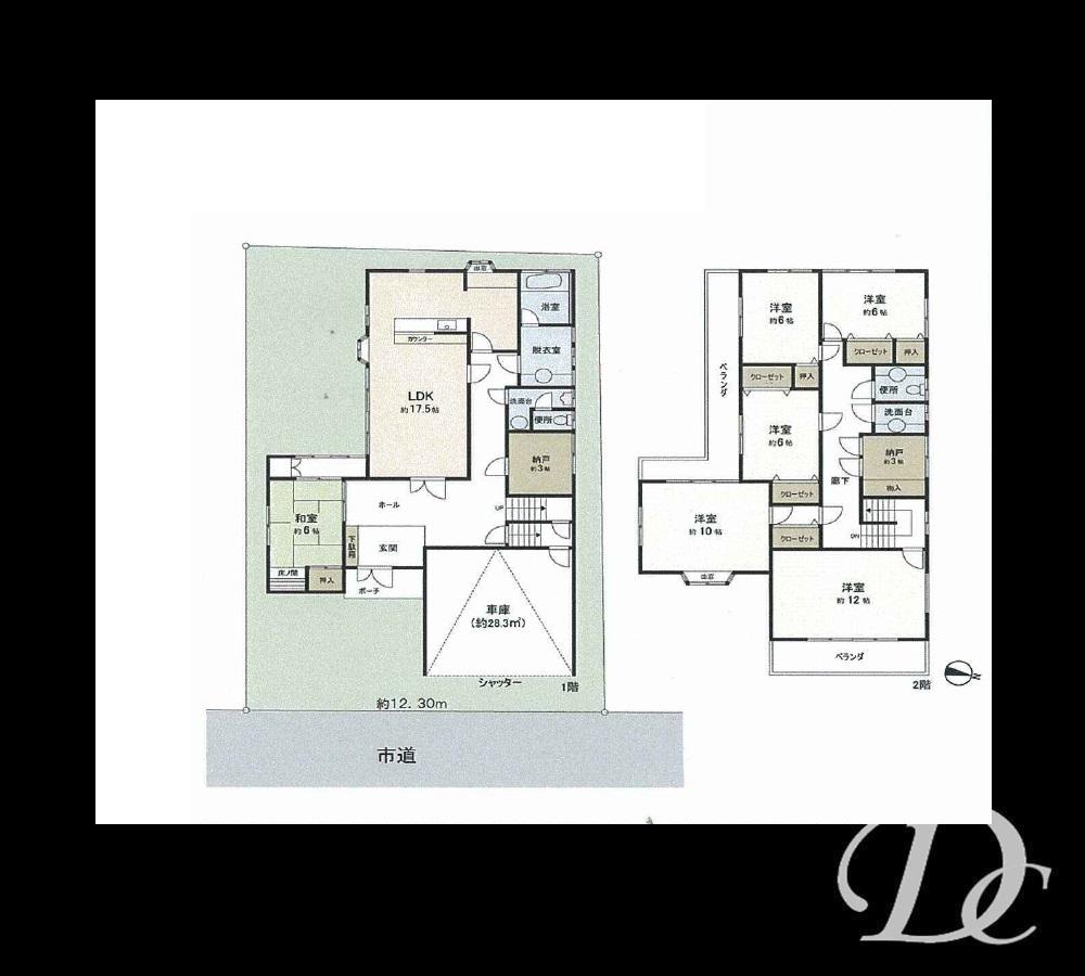 Floor plan. 85 million yen, 6LDK + 2S (storeroom), Land area 228.1 sq m , Building area 126.66 sq m