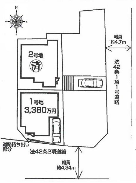 Compartment figure. 33,800,000 yen, 4LDK, Land area 84.29 sq m , Is nestled in the tall residential building area 91.53 sq m living convenient property 4LDK Two-story house