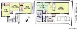 Floor plan. 30,900,000 yen, 4LDK, Land area 90.51 sq m , Building area 94.36 sq m