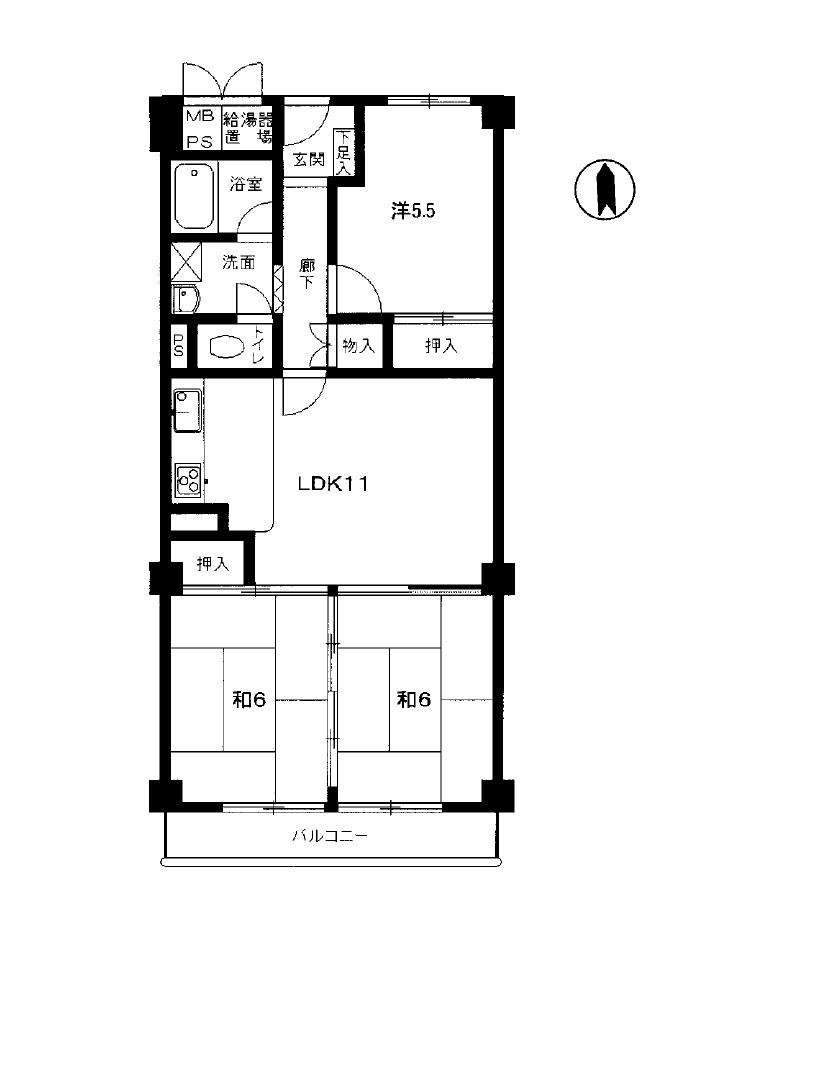 Floor plan. 3LDK, Price 10.8 million yen, Footprint 66 sq m , We do balcony area 6.6 sq m renovation about the past two times. This room of the third floor part of the south-facing.