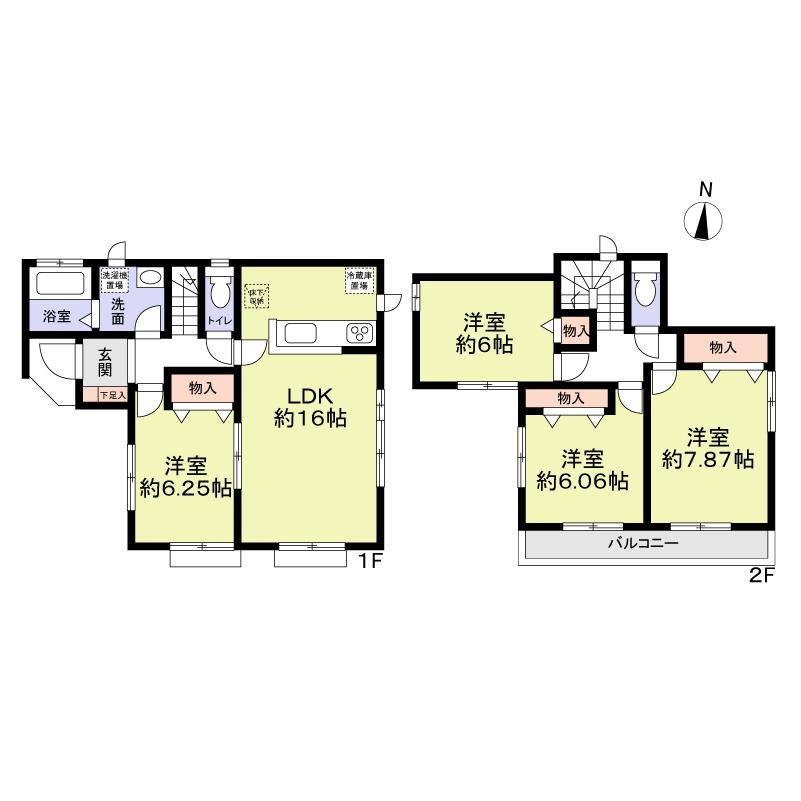 Floor plan. 36,800,000 yen, 4LDK, Land area 105.84 sq m , Building area 99.36 sq m