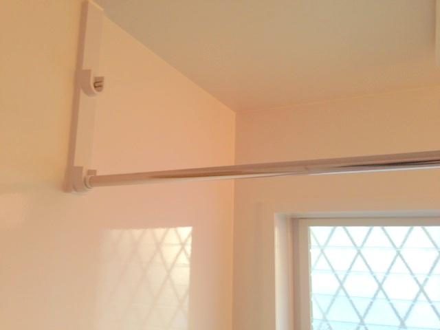 Bathroom. Laundry is Jose in the bath even on rainy days.