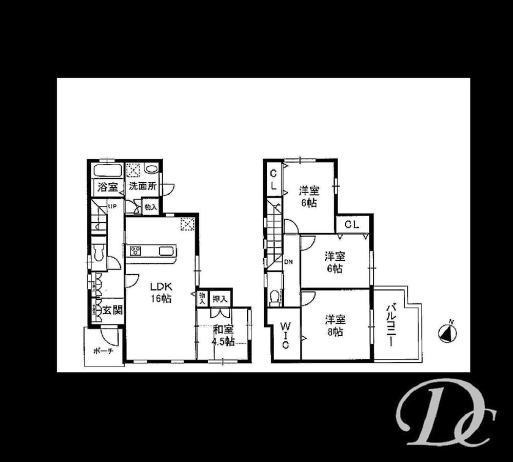 Floor plan. 31,800,000 yen, 4LDK, Land area 134 sq m , Building area 104.62 sq m