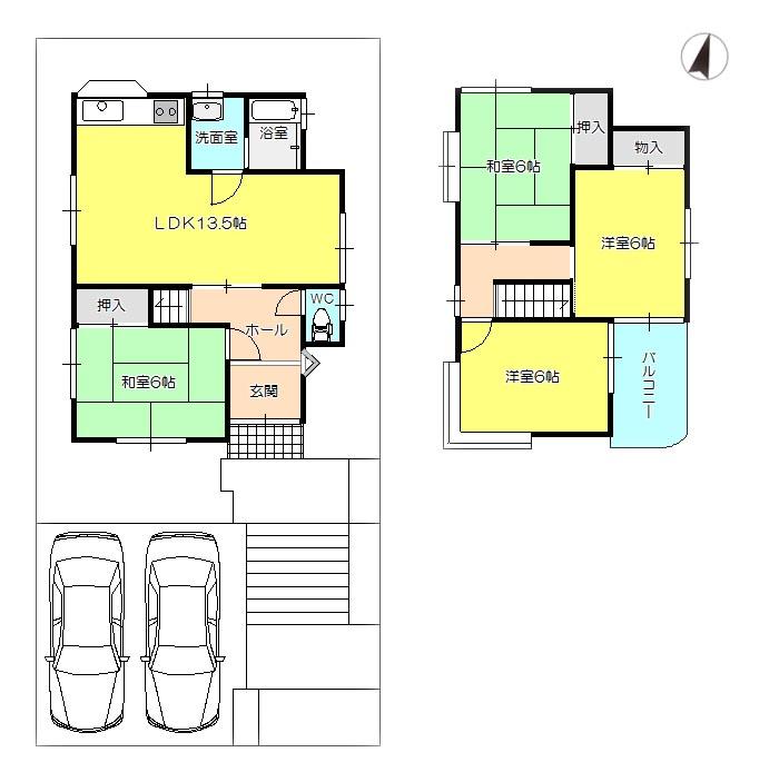 Floor plan. 7.5 million yen, 4LDK, Land area 152.62 sq m , Building area 83.83 sq m