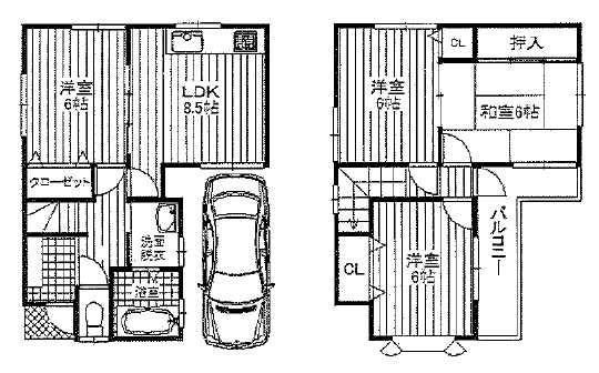 Floor plan. 19.5 million yen, 4DK, Land area 66.12 sq m , Building area 77.23 sq m in 2004 architecture Renovated Pass Property