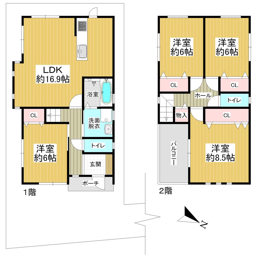 Floor plan. 31,800,000 yen, 4LDK, Land area 144.25 sq m , Building area 102.93 sq m