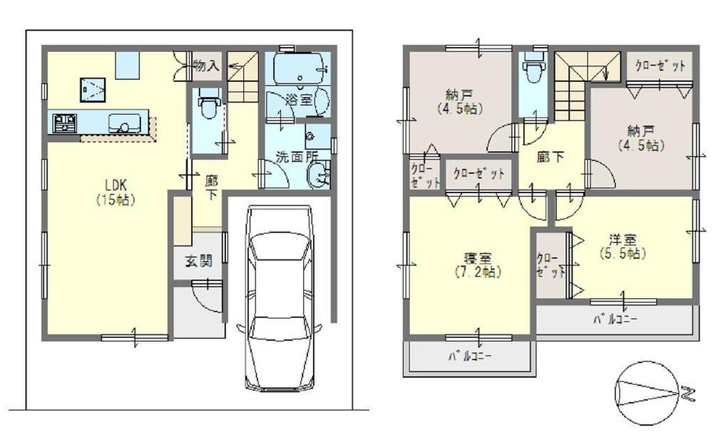 Floor plan. On the second floor living room installation all rooms housed
