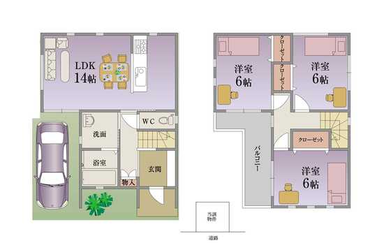 Compartment figure. Land price 12.9 million yen, Land area 71.11 sq m