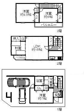 Floor plan. 25,800,000 yen, 4LDK, Land area 67.94 sq m , Building area 101.39 sq m ◇ ordinary car ・ You can park two light car!