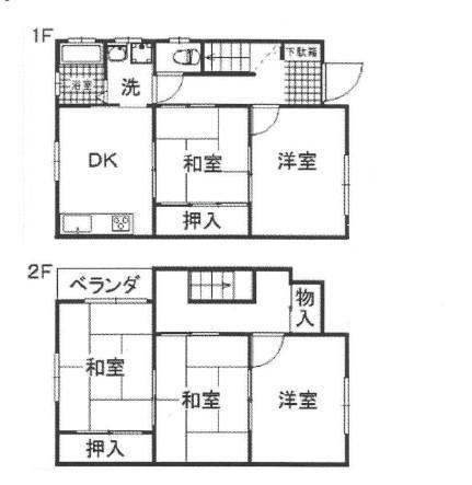 Floor plan. 7.9 million yen, 5DK, Land area 72.96 sq m , Is a floor plan of the building area 80.08 sq m 5DK