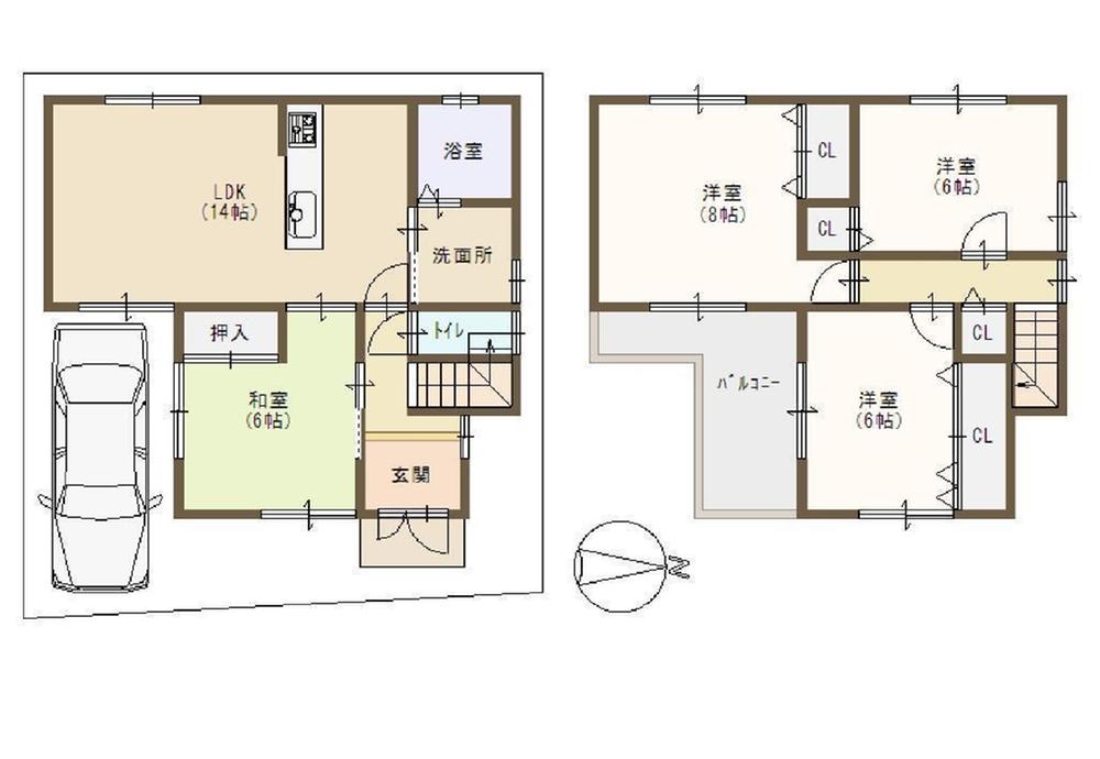 Floor plan. 25,800,000 yen, 4LDK, Land area 83.63 sq m , Building area 84.39 sq m was room complete. Indoor tour is possible at any time.
