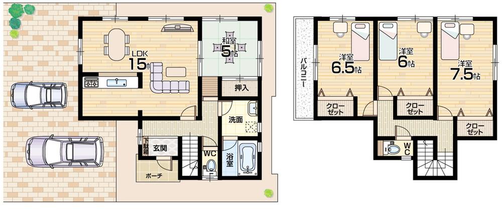 Floor plan. (No. 1 point), Price 26.5 million yen, 4LDK, Land area 125.32 sq m , Building area 94.77 sq m