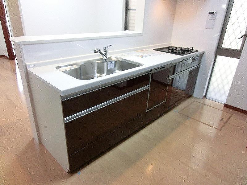 Building plan example (introspection photo). Dishwasher with a system kitchen of Panasonic Electric Works