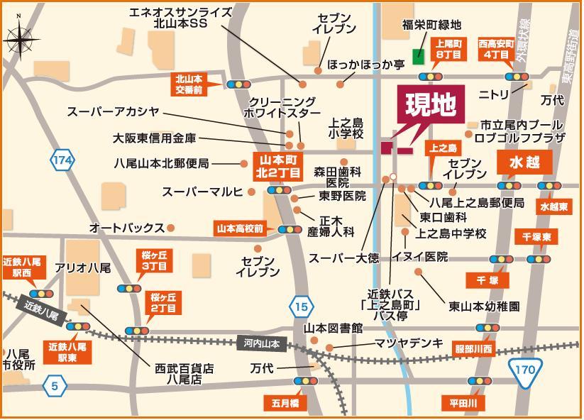 Local guide map. Enhance near supermarkets and education facilities.