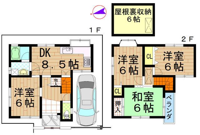 Floor plan. 15.9 million yen, 4DK, Land area 65.1 sq m , Building area 74.65 sq m ☆ Refurbished ・ Immediate Available ・ After guarantee housing with peace of mind!