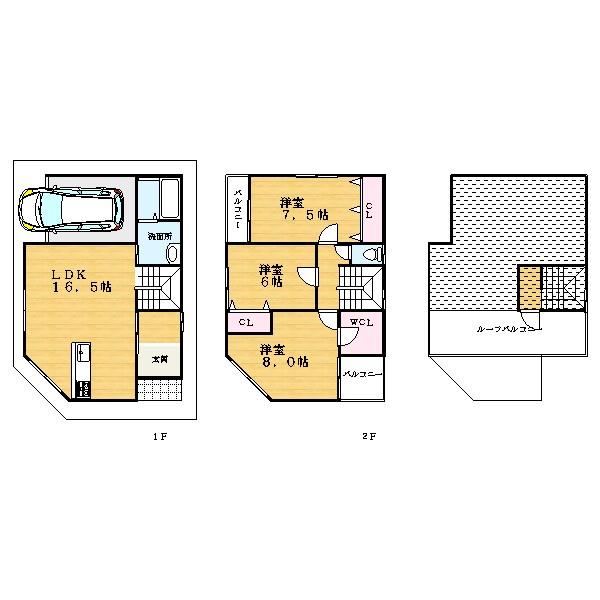 Floor plan. (1), Price 26,800,000 yen, 3LDK, Land area 75.06 sq m , Building area 97.7 sq m