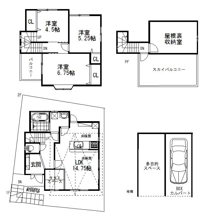 Floor plan. Model house