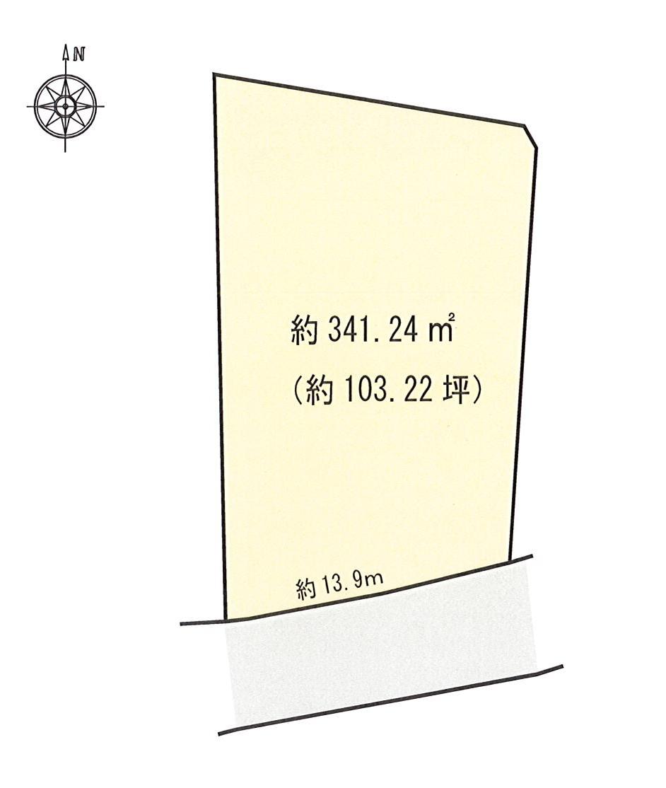 Compartment figure. 33,800,000 yen, 4LDK, Land area 341.24 sq m , Majestic site of building area 94.77 sq m approximately 103.22 square meters