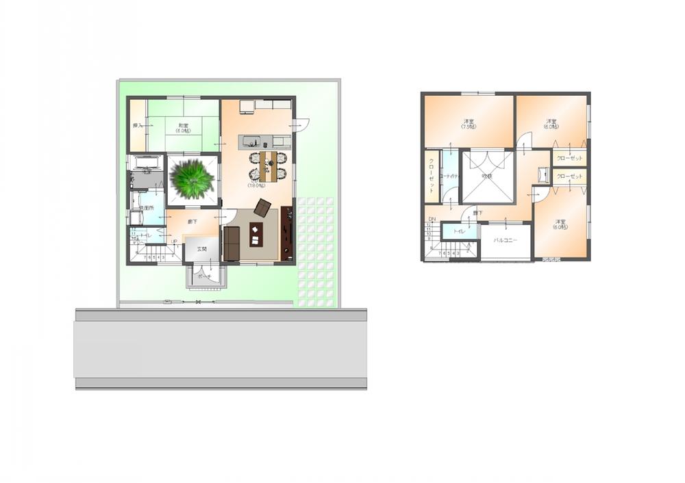 Building plan example (Perth ・ Introspection). Building plan example ( Issue land) Building Price      Ten thousand yen, Building area    sq m