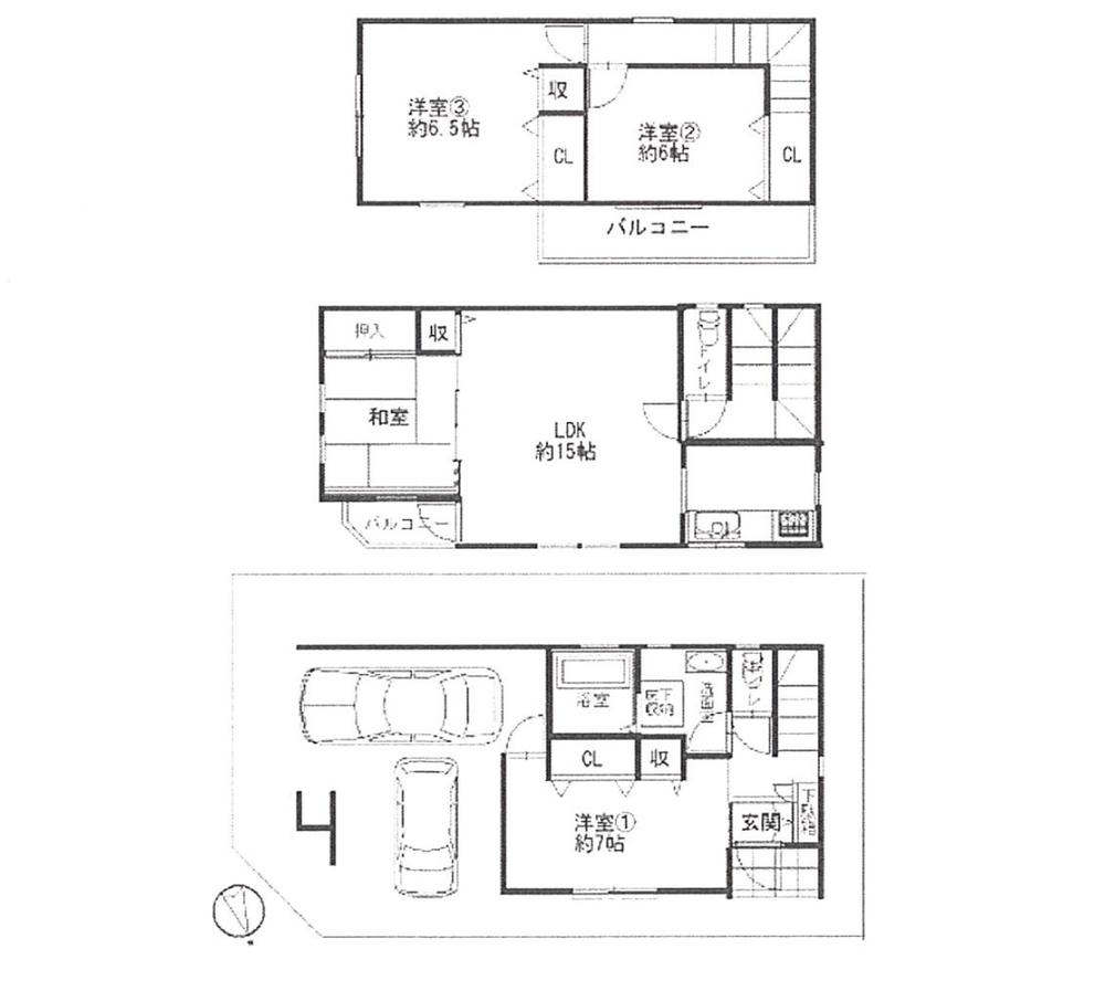 Floor plan. 25,800,000 yen, 4LDK, Land area 67.94 sq m , Building area 101.39 sq m