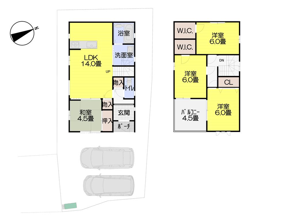 Floor plan. (No. 4 locations), Price 27,800,000 yen, 4LDK, Land area 120 sq m , Building area 88.29 sq m
