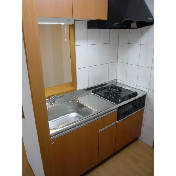 Kitchen. It comes with a gas stove