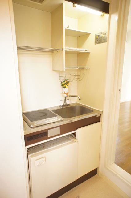 Kitchen. It was to IH stove. With mini fridge