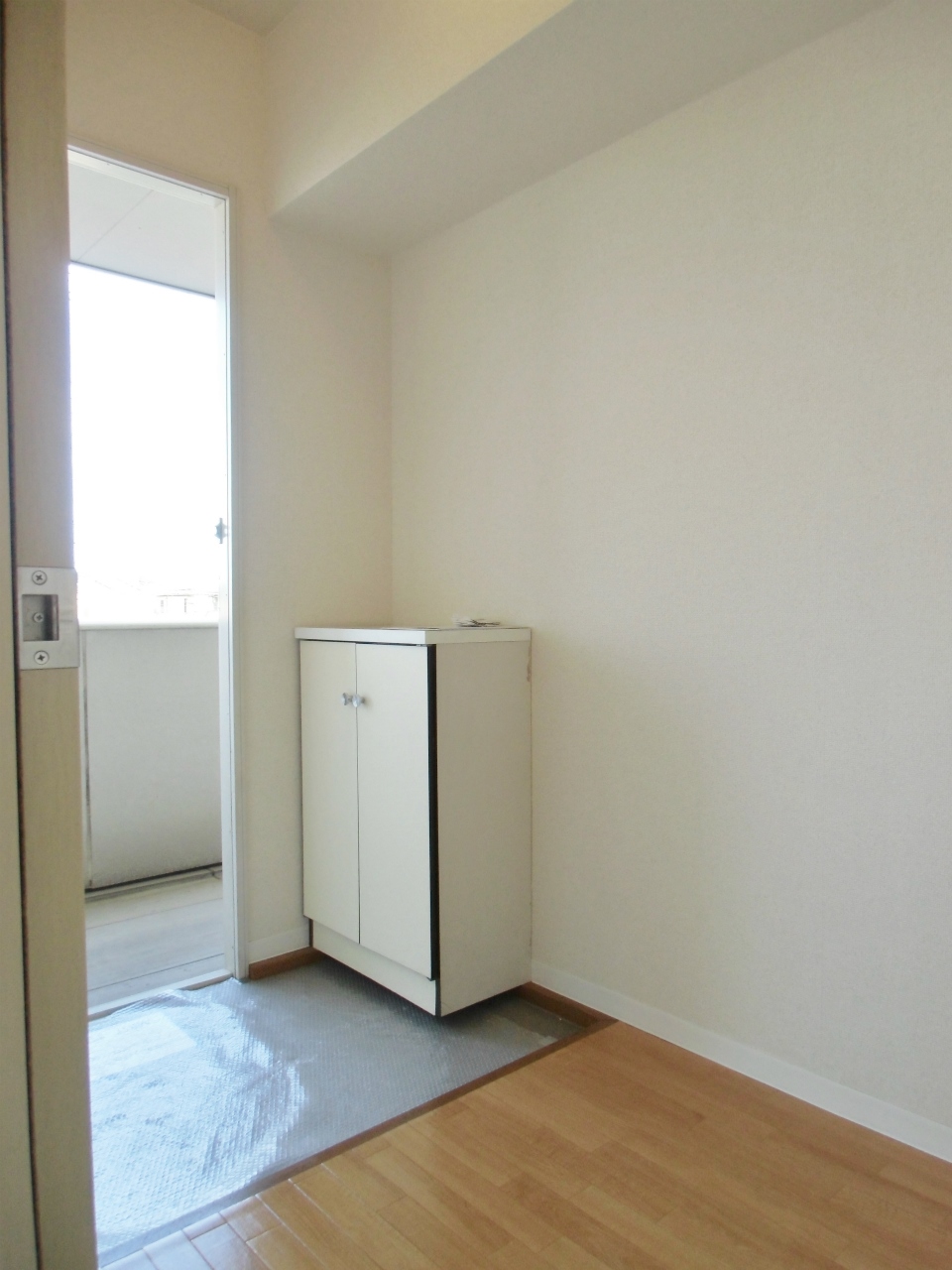 Entrance. It is the entrance with a shoebox