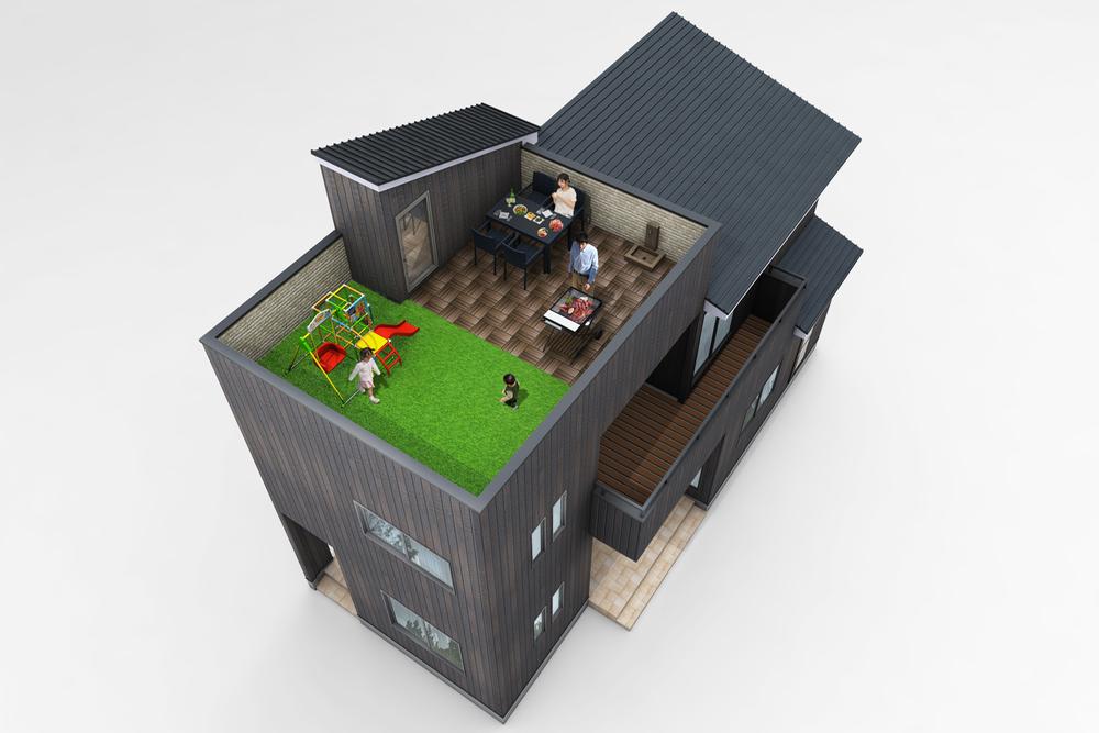 Same specifications photos (appearance). ■ 1 Building ・ Same specifications ・ Rooftop garden complete image