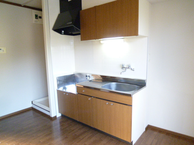 Kitchen. Is the kitchen, which is also housed force with the upper and lower shelf