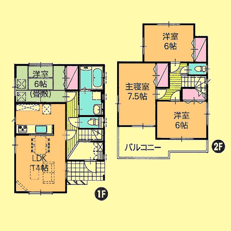 Floor plan. 17.4 million yen, 4LDK, Land area 122.53 sq m , Building area 95.63 sq m located view in addition to this, It will be provided by the hope of design books, such as layout.