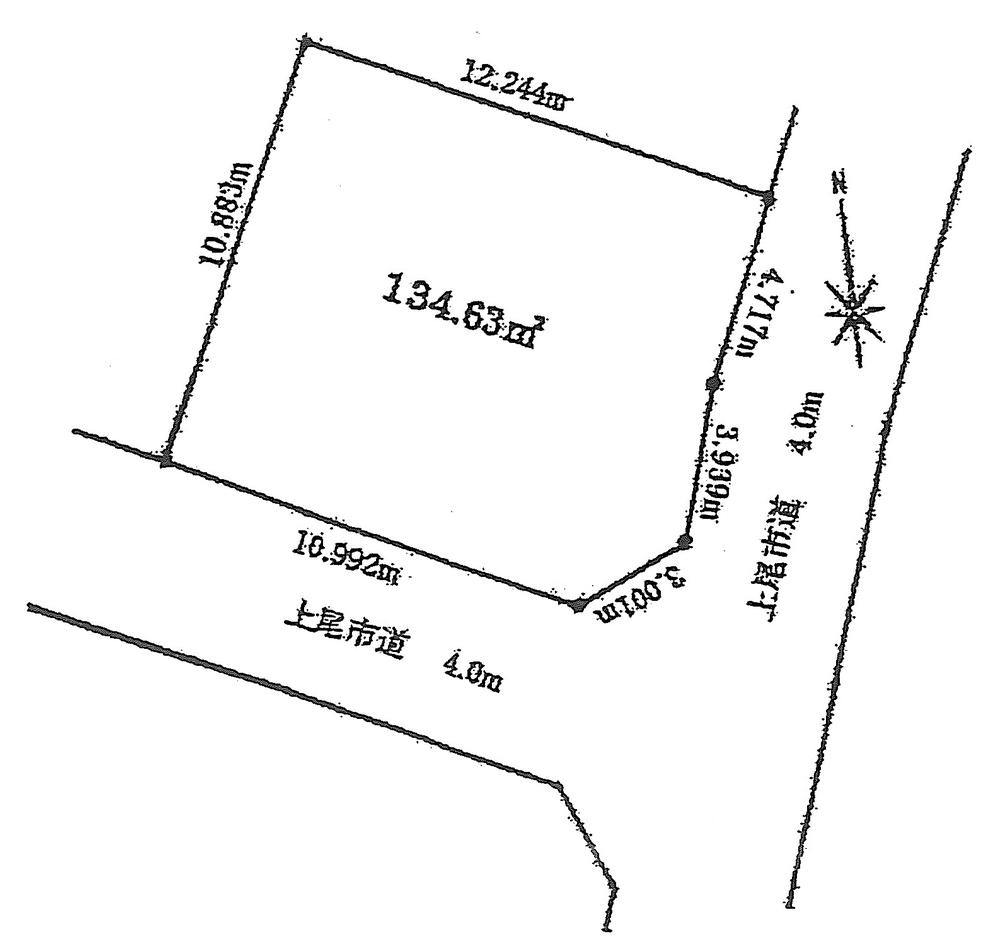 Compartment figure. Land price 14.3 million yen, Land area 134.63 sq m