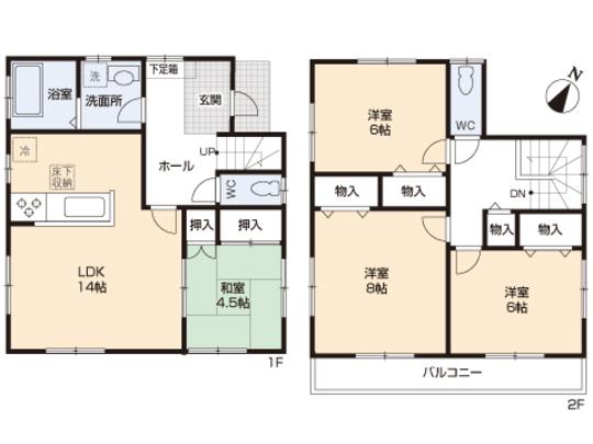 Floor plan. 21,800,000 yen, 4LDK, Land area 150.03 sq m , Building area 98.53 sq m floor plan