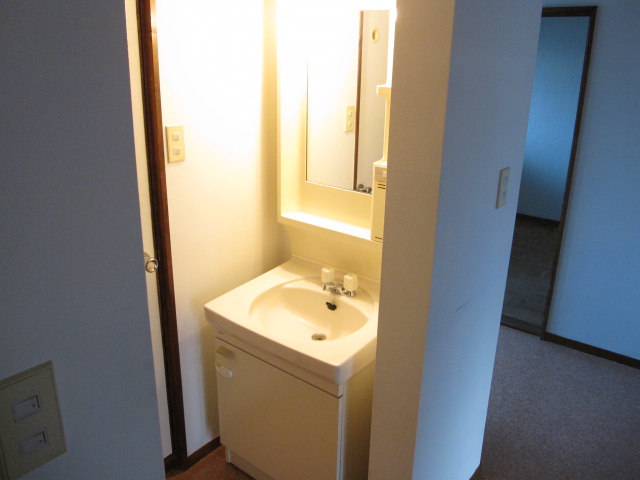 Washroom. Separate vanity in the dressing room