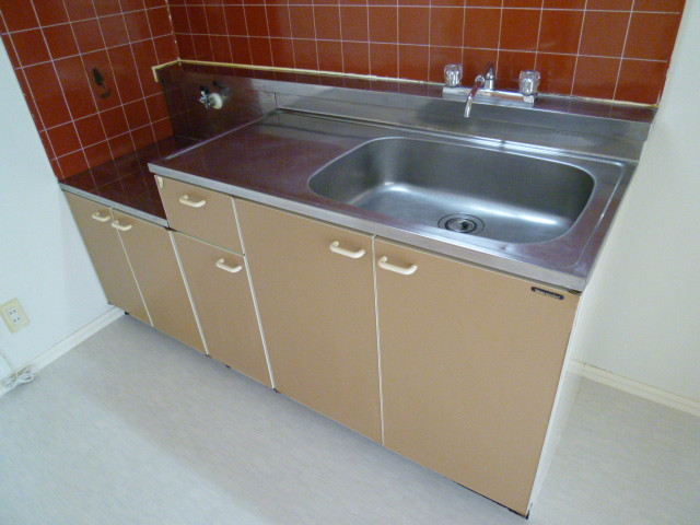 Kitchen. You can put even gas two-burner stove