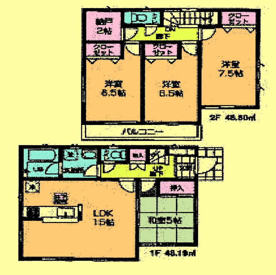 Floor plan. 30,800,000 yen, 4LDK + S (storeroom), Land area 122.58 sq m , Building area 96.79 sq m located view in addition to this, It will be provided by the hope of design books, such as layout. 
