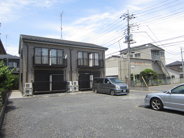 Parking lot. Property south Parking